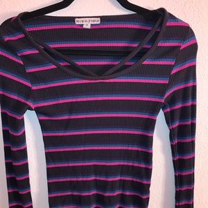 Long sleeves stripped shirt